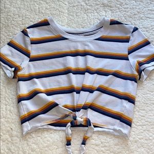 Me to We Tie Sunset Crop Top